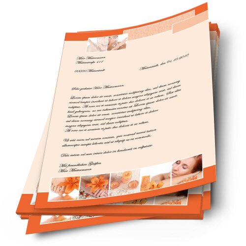 Briefpapier ENTSPANNUNG - DIN A4 Format 100 Blatt