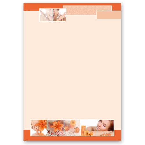Motif Letter Paper! RELAXATION 100 sheets DIN A4 Wellness & Beauty, Travel motif, Paper-Media