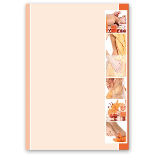 Motif Letter Paper! RELAXATION 50 sheets DIN A5 Wellness & Beauty, Travel motif, Paper-Media