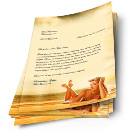 20 fogli di carta da lettera decorati Benessere & Bellezza RELAX SUL LAGO DIN A4 - Paper-Media