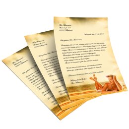 Papel de carta Bienestar & Belleza RELAJÁNDOSE EN EL LAGO - 50 Hojas formato DIN A5 - Paper-Media