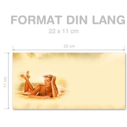 Enveloppes Bien-être & Beauté, DÉTENTE SUR LE LAC 10 enveloppes (sans fenêtre) - DIN LANG (220x110 mm) | Auto-adhésif | Commander en ligne! | Paper-Media