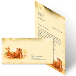 40-pc. Complete Motif Letter Paper-Set RELAXING AT THE LAKE