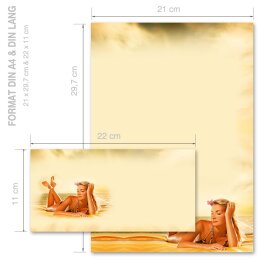 200-pc. Complete Motif Letter Paper-Set RELAXING AT THE LAKE