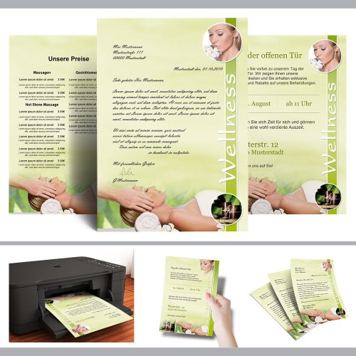 Briefpapier WELLNESS & BEAUTY - DIN A4 Format 50 Blatt