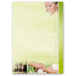 Motif Letter Paper! WELLNESS & BEAUTY 50 sheets DIN A5 Wellness & Beauty, Travel motif, Paper-Media