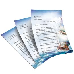 Motif Letter Paper! ON THE SEA 100 sheets DIN A5