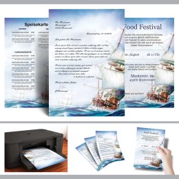 Motif Letter Paper! ON THE SEA 100 sheets DIN A5
