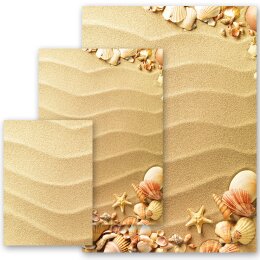 Motif Letter Paper! SHELLS IN THE SAND 100 sheets DIN A6
