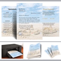 20 fogli di carta da lettera decorati Viaggi & Vacanze CASTELLO DI SABBIA DIN A4 - Paper-Media