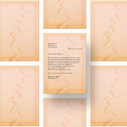 20 fogli di carta da lettera decorati Viaggi & Vacanze TRACCE NELLA SABBIA DIN A4 - Paper Media