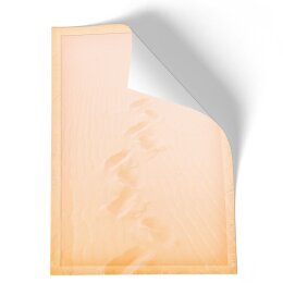 Stationery-Motif TRACES IN THE SAND | Travel & Vacation | High quality Stationery DIN A4 - 50 Sheets | 90 g/m² | Printed on one side | Order online! | Paper-Media