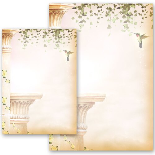 Motif Letter Paper! HUMMINGBIRD