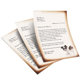 50 fogli di carta da lettera decorati CUCCIOLO DIVERTENTE DIN A4