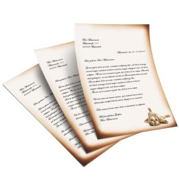 20 fogli di carta da lettera decorati Animali GATTO ALLEGRO DIN A4 - Paper-Media