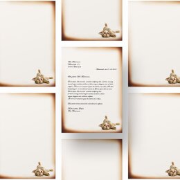 20 fogli di carta da lettera decorati Animali GATTO ALLEGRO DIN A4 - Paper-Media