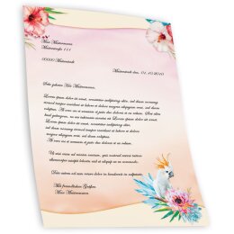 Motif Letter Paper! COCKATOO