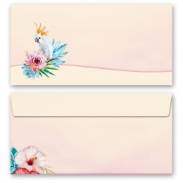10 patterned envelopes COCKATOO in standard DIN long...