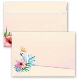 25 patterned envelopes COCKATOO in C6 format (windowless)