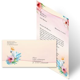40-pc. Complete Motif Letter Paper-Set COCKATOO