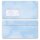 10 patterned envelopes MARBLE BLUE in standard DIN long format (with windows)