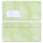 10 patterned envelopes MARBLE GREEN in standard DIN long format (with windows)