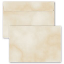 10 patterned envelopes MARBLE BEIGE in C6 format...