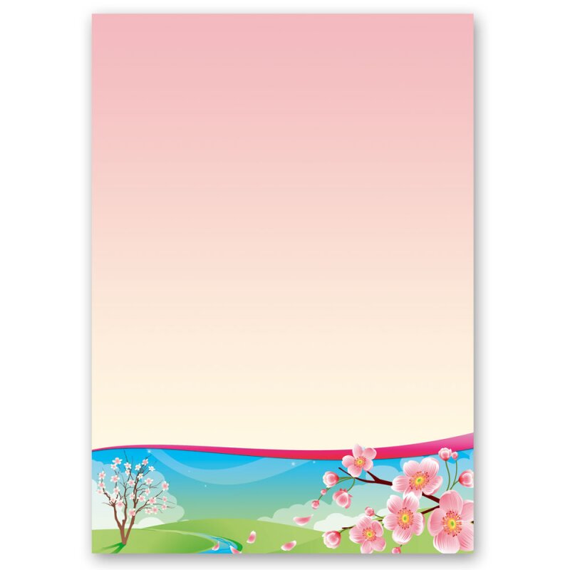 Briefpapier VIER JAHRESZEITEN - FRÜHLING - DIN A4 - 20 Blatt online k
