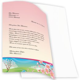 Papier à motif QUATRE SAISONS – PRINTEMPS 20 feuilles DIN A4