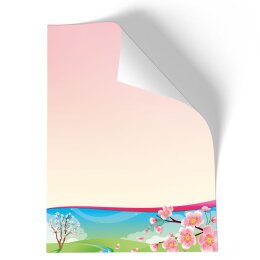 20 fogli di carta da lettera decorati Stagioni - Primavera QUATTRO STAGIONI - PRIMAVERA DIN A4 - Paper-Media