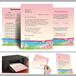 Motif Letter Paper! FOUR SEASONS - SPRING 50 sheets DIN A4