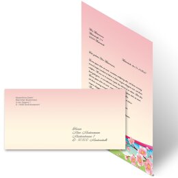 20-pc. Complete Motif Letter Paper-Set FOUR SEASONS - SPRING