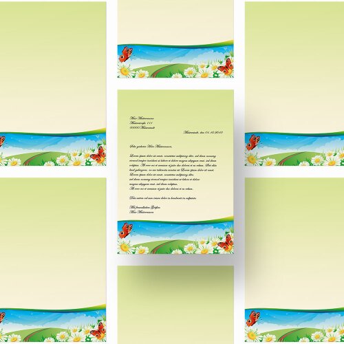 Briefpapier VIER JAHRESZEITEN - SOMMER - DIN A4 Format 100 Blatt