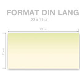 10 enveloppes à motifs au format DIN LONG - QUATRE SAISONS – L’ÉTÉ (sans fenêtre)