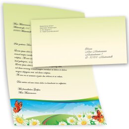 Briefpapier Set VIER JAHRESZEITEN - SOMMER - 40-tlg. DL (ohne Fenster)