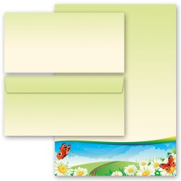 Briefpapier Set VIER JAHRESZEITEN - SOMMER - 100-tlg. DL (ohne Fenster)