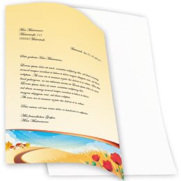 Papel de carta CUATRO TEMPORADAS – OTOÑO - 100 Hojas formato DIN A4