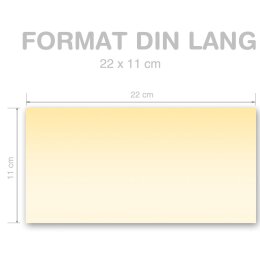 10 enveloppes à motifs au format DIN LONG - QUATRE SAISONS – AUTOMNE (sans fenêtre)