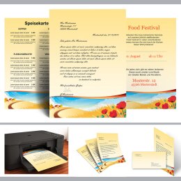 50 patterned envelopes FOUR SEASONS - AUTUMN in standard DIN long format (windowless)