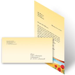 20-pc. Complete Motif Letter Paper-Set FOUR SEASONS - AUTUMN