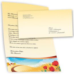 40-pc. Complete Motif Letter Paper-Set FOUR SEASONS - AUTUMN
