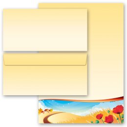 200-pc. Complete Motif Letter Paper-Set FOUR SEASONS - AUTUMN