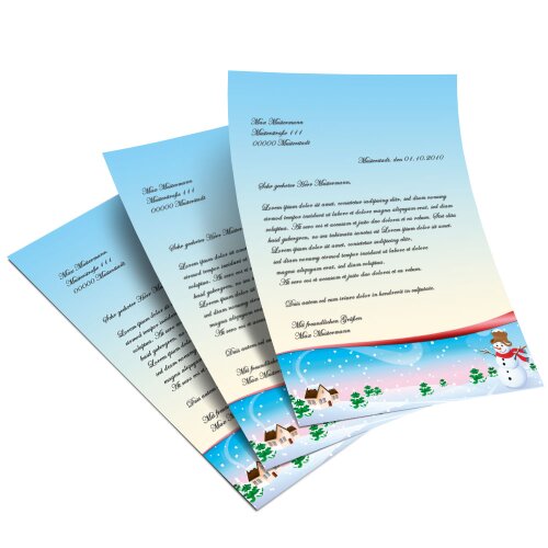 Motif Letter Paper! FOUR SEASONS - WINTER