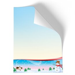 20 fogli di carta da lettera decorati Stagioni - Inverno QUATTRO STAGIONI – INVERNO DIN A4 - Paper-Media