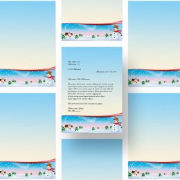 Briefpapier VIER JAHRESZEITEN - WINTER - DIN A4 Format 50 Blatt