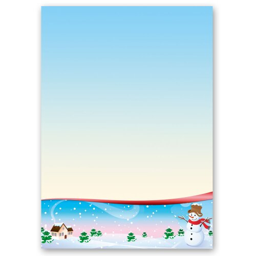 Briefpapier VIER JAHRESZEITEN - WINTER - DIN A4 Format 100 Blatt