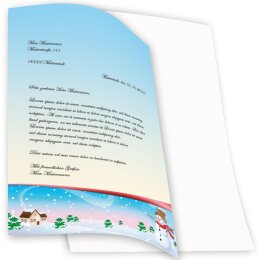 Briefpapier VIER JAHRESZEITEN - WINTER - DIN A4 Format 100 Blatt
