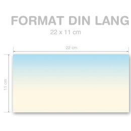 10 enveloppes à motifs au format DIN LONG - QUATRE SAISONS – HIVER (sans fenêtre)