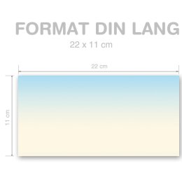 50 patterned envelopes FOUR SEASONS - WINTER in standard DIN long format (windowless)