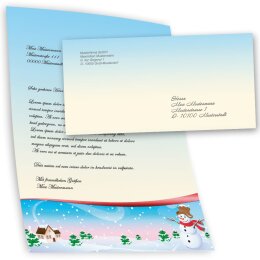 Briefpapier Set VIER JAHRESZEITEN - WINTER - 40-tlg. DL (ohne Fenster)